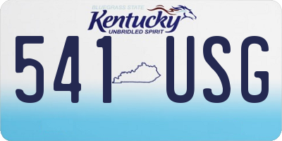 KY license plate 541USG