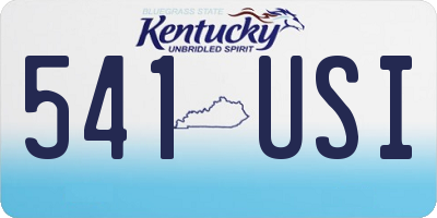 KY license plate 541USI