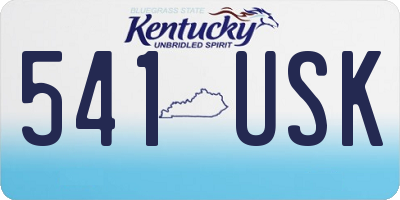 KY license plate 541USK