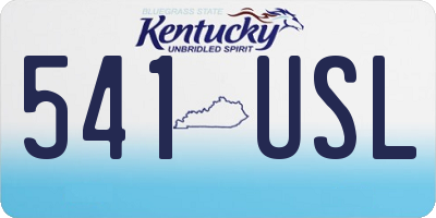 KY license plate 541USL