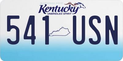 KY license plate 541USN