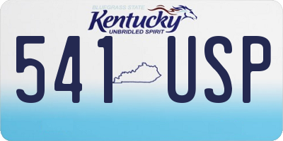 KY license plate 541USP