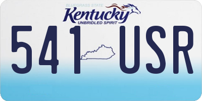 KY license plate 541USR