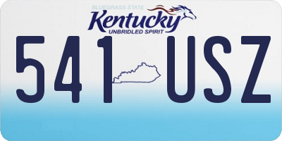 KY license plate 541USZ