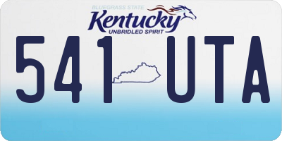 KY license plate 541UTA