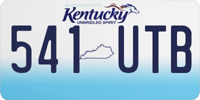 KY license plate 541UTB