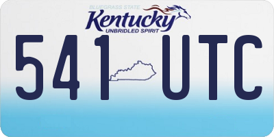KY license plate 541UTC