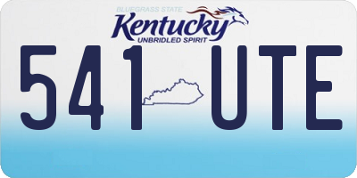 KY license plate 541UTE