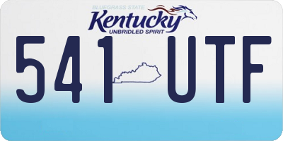 KY license plate 541UTF