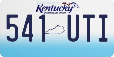 KY license plate 541UTI