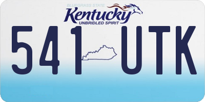 KY license plate 541UTK