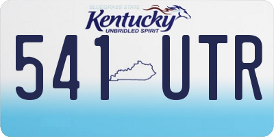 KY license plate 541UTR