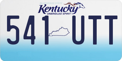 KY license plate 541UTT