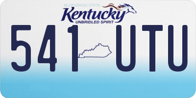 KY license plate 541UTU