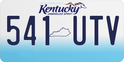 KY license plate 541UTV