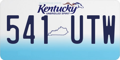 KY license plate 541UTW