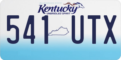 KY license plate 541UTX
