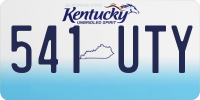 KY license plate 541UTY