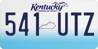 KY license plate 541UTZ