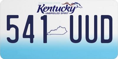 KY license plate 541UUD