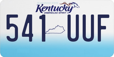 KY license plate 541UUF