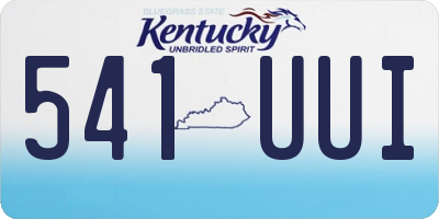 KY license plate 541UUI