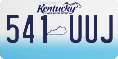 KY license plate 541UUJ
