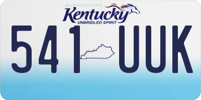 KY license plate 541UUK