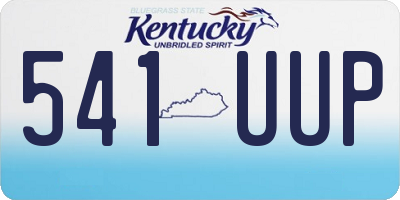 KY license plate 541UUP