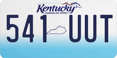 KY license plate 541UUT