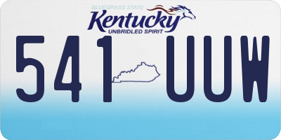 KY license plate 541UUW