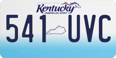 KY license plate 541UVC