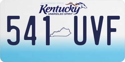 KY license plate 541UVF