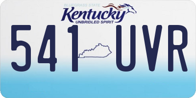 KY license plate 541UVR