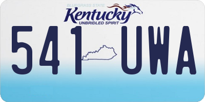 KY license plate 541UWA