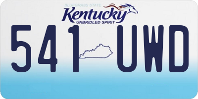 KY license plate 541UWD