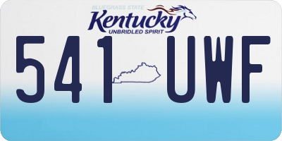 KY license plate 541UWF