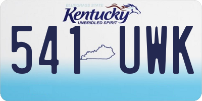 KY license plate 541UWK