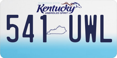 KY license plate 541UWL
