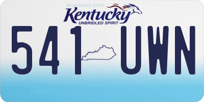 KY license plate 541UWN
