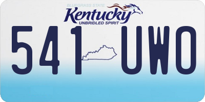 KY license plate 541UWO