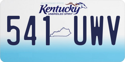 KY license plate 541UWV