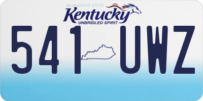 KY license plate 541UWZ