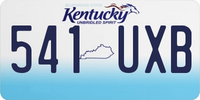KY license plate 541UXB