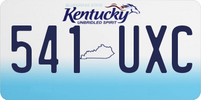 KY license plate 541UXC