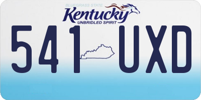 KY license plate 541UXD