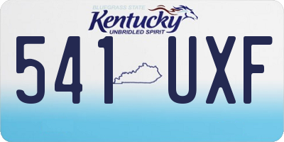 KY license plate 541UXF