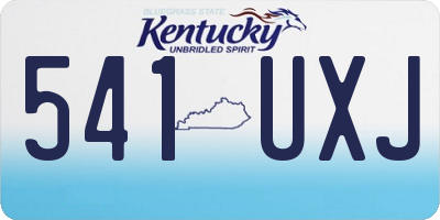 KY license plate 541UXJ