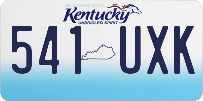 KY license plate 541UXK