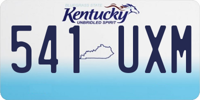 KY license plate 541UXM